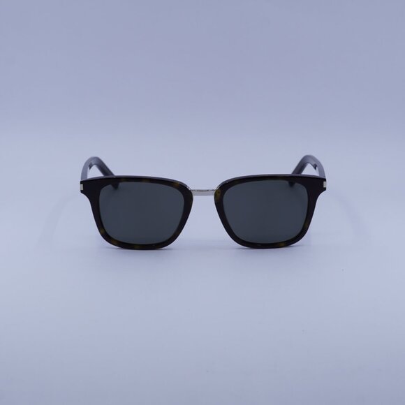 Saint Laurent SL341 002 Sunglasses Havana Square Frame, Grey Lenses - Picture 4 of 11